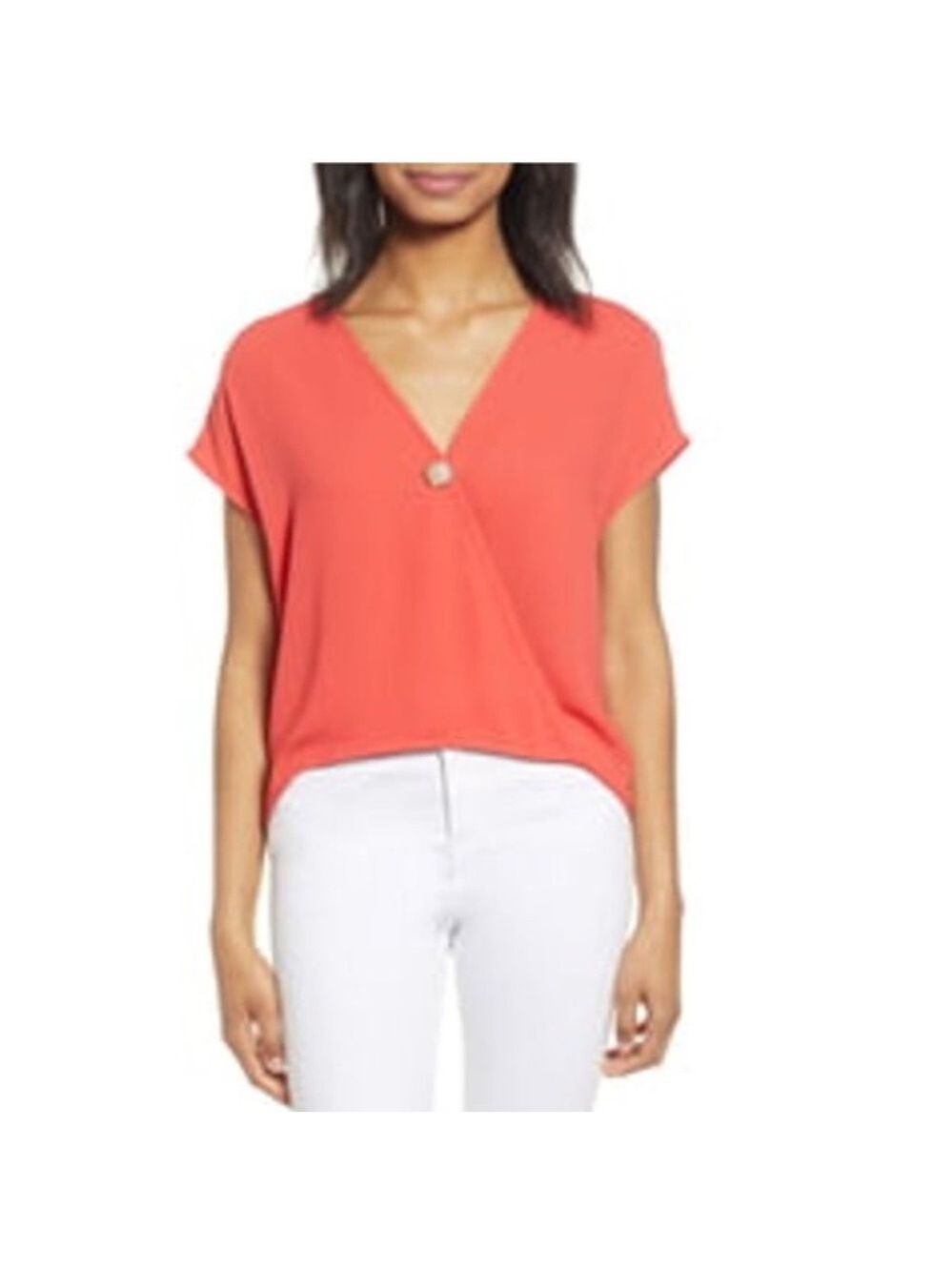 BP. Button Surplice Top